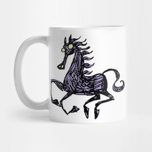 simple stylization of a Celtic black horse Mug